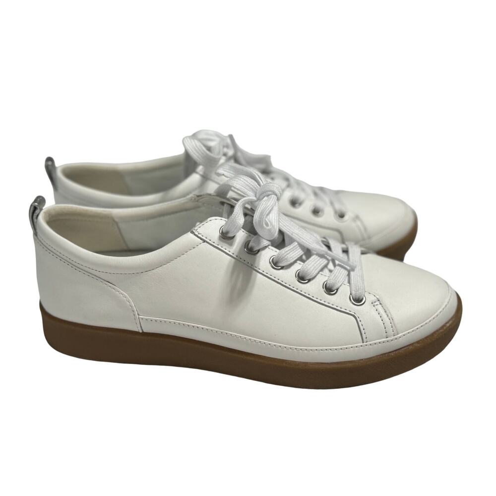 Vionic Tan and White Sneakers with Comfort Fit